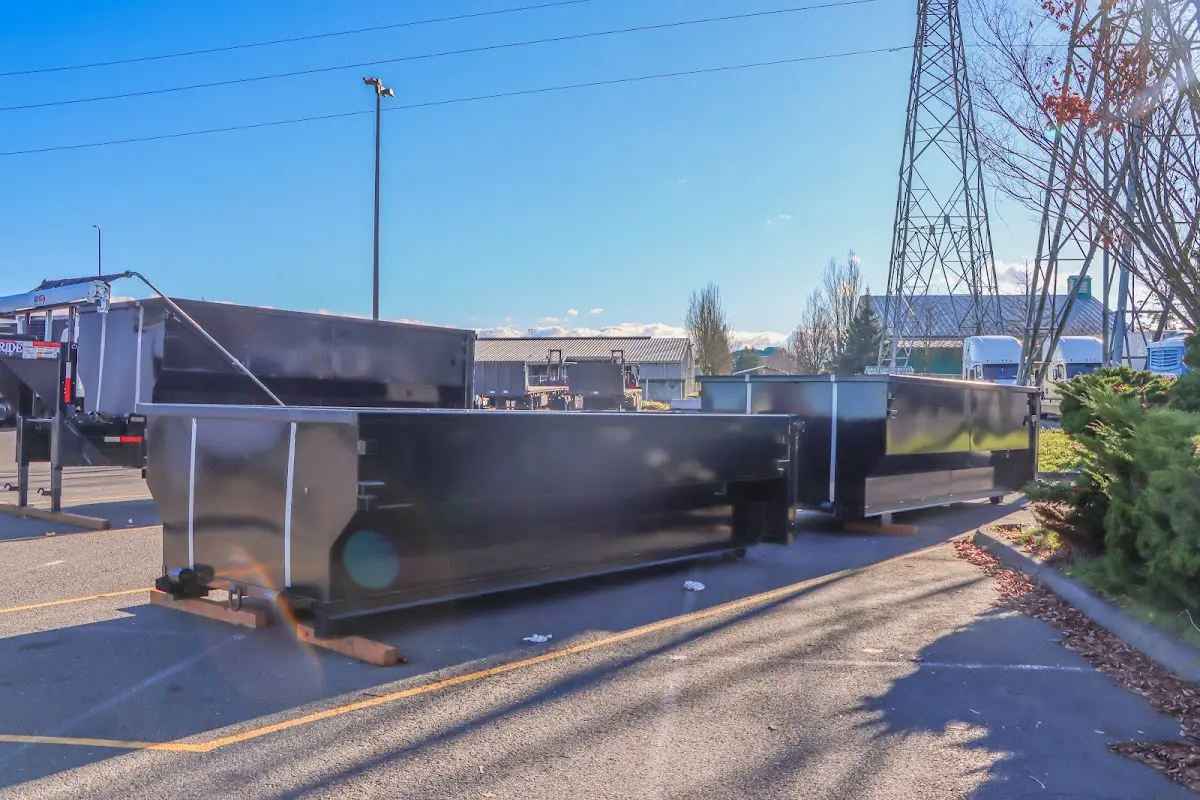 Roll-off dumpster ready for waste disposal at job site for Demolition Dumpster Rental in Green Cove Springs